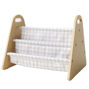 3 Sprouts Tosidig Bokhylle, Gingham Beige