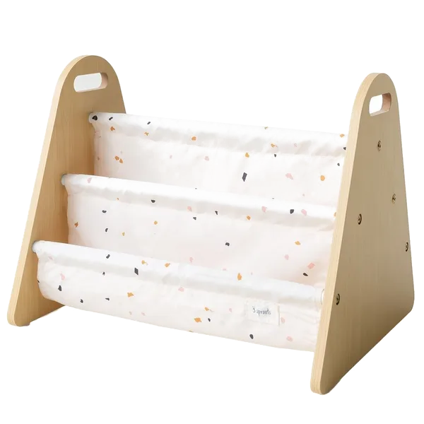 3 Sprouts Tosidig Bokhylle, Terrazzo krem