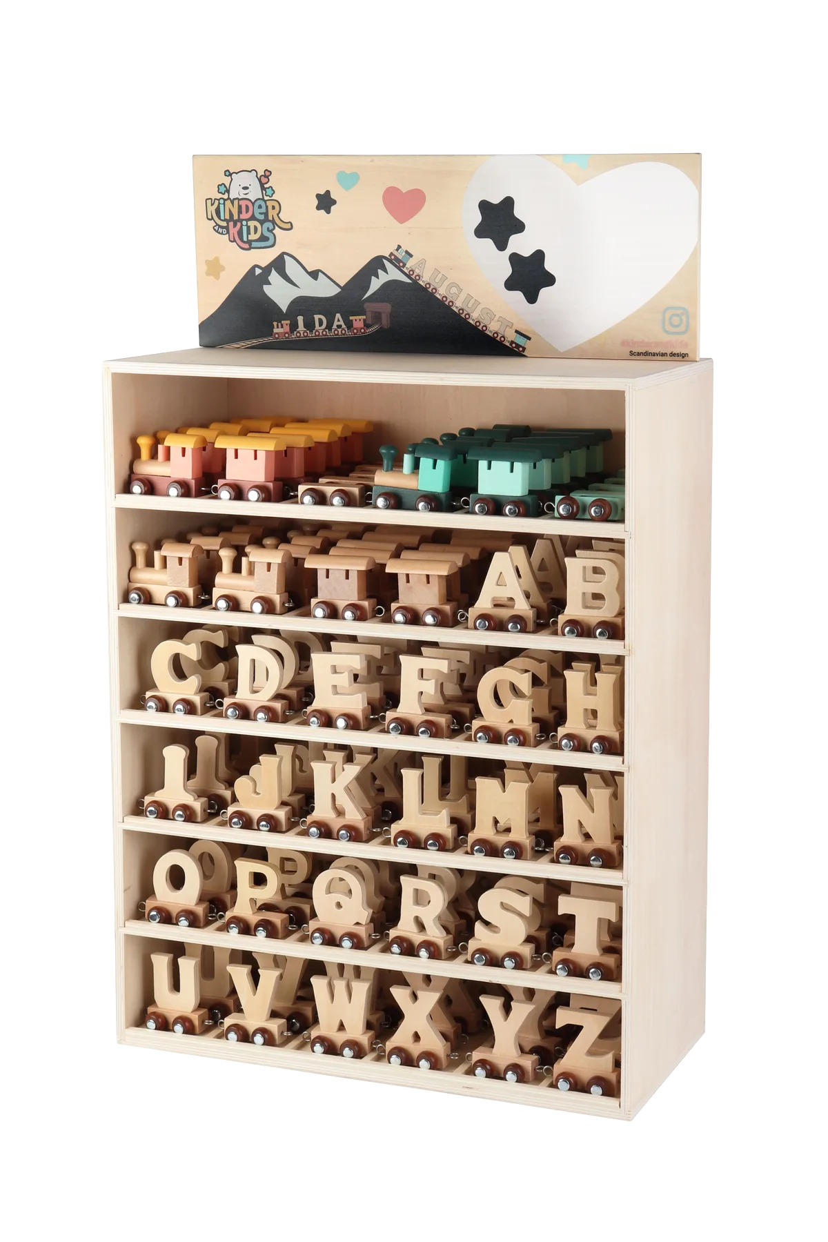 Kinder and Kids Display Navnetog (180 stk.), Natur