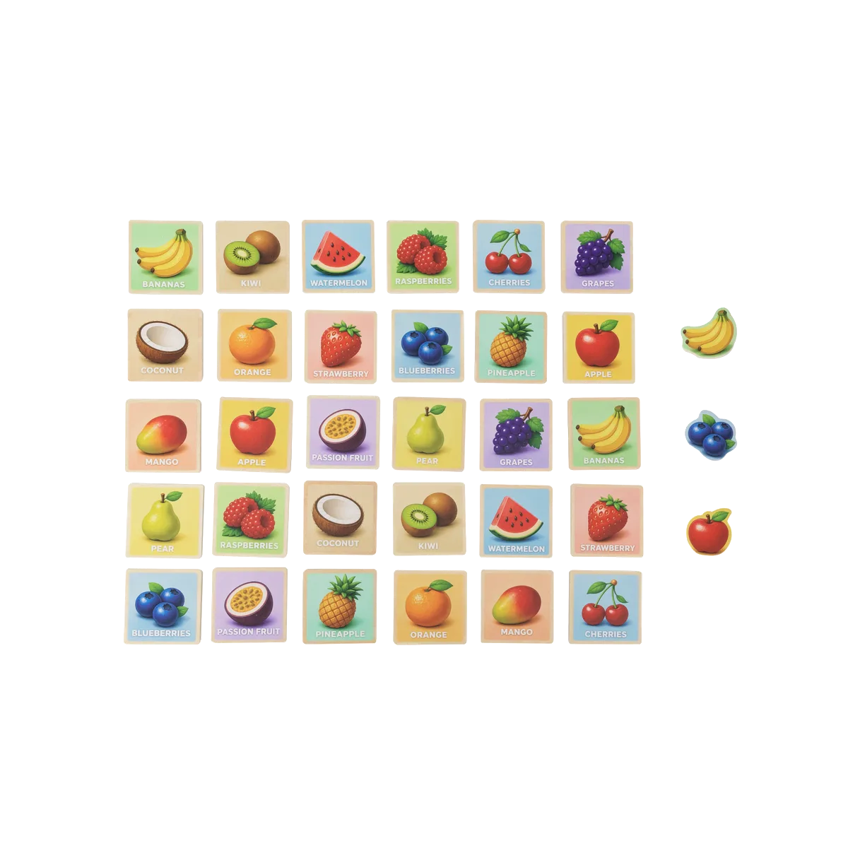 Kinder and Kids Memory spill 30 deler sett - Frukt